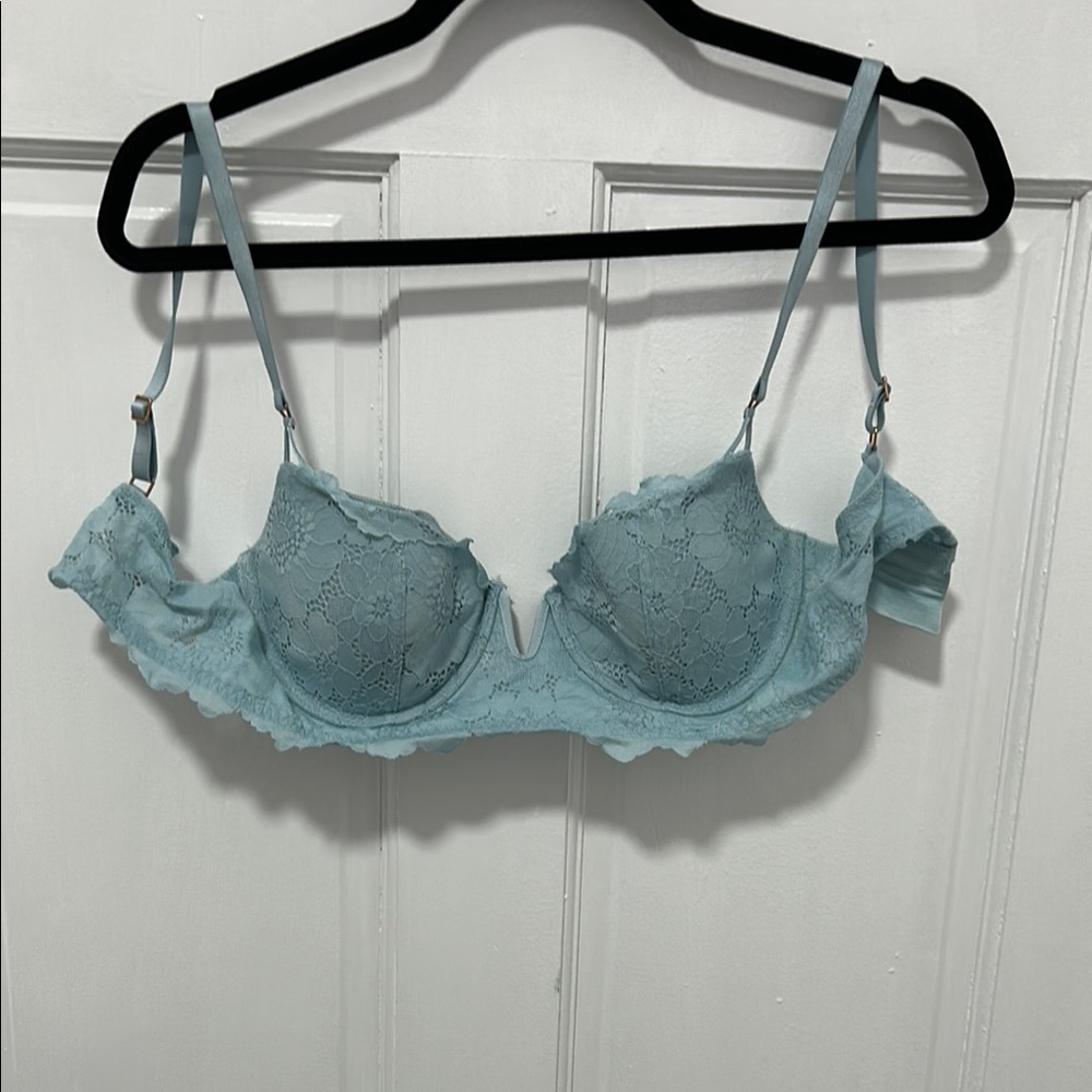Aerie Elegant Lace Underwire Bra in Light Blue